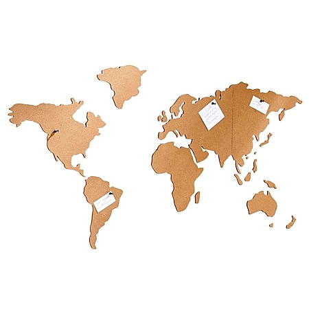 Weltkarte aus Kork Braun - Bild 1