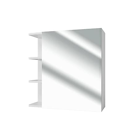 VICCO Badspiegel FYNN 62 x 64 cm weiß - Spiegel Spiegelschrank Wandspiegel - Bild 1