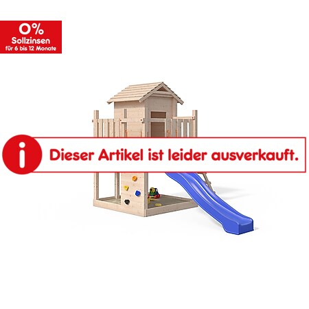 Oskar Spielturm Gigantico Baumhaus Rutsche blau Sandkasten ohne Schaukelanbau - Bild 1