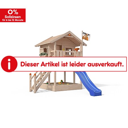Oskar Spielturm Fridolino Baumhaus Rutsche blau Sandkasten ohne Schaukelanbau - Bild 1
