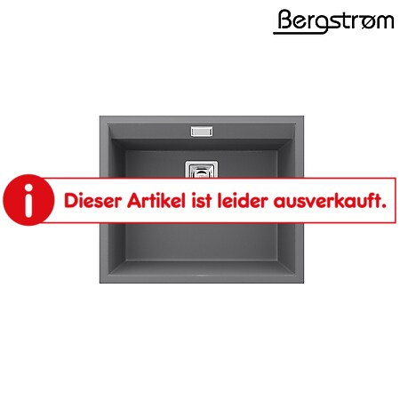 Bergström Granit Spüle Küchenspüle Einbauspüle Spülbecken 550x450mm Grau 