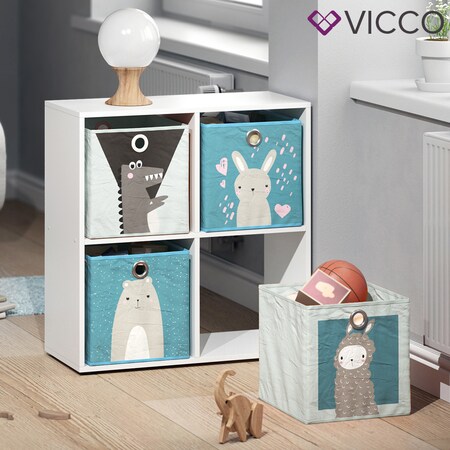 VICCO 2er Set Faltbox 30x30 cm Kinder Faltkiste Aufbewahrungsbox Regalkorb  online kaufen bei Netto