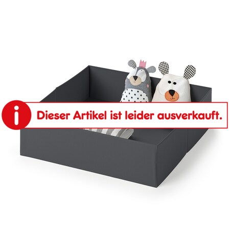 VitaliSpa Faltbox Schublade Aufbewahrungsbox für Kinderbett 2er Set  Anthrazit