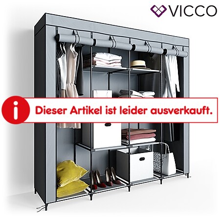 VICCO Kleiderschrank XXXL DIY Faltschrank Stoffschrank Steckregal System Schrank 