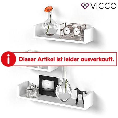 VICCO 3er Set Wandregal Hängeregal Bücherregal Wandboard Trend Regal Weiß  online kaufen bei Netto