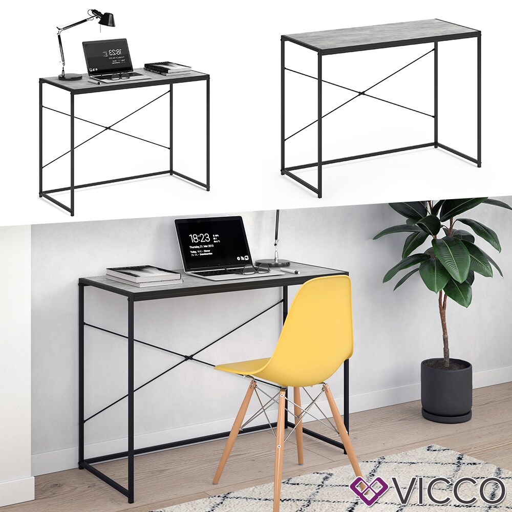 Vicco Loft Schreibtisch Fyrk Burotisch Arbeitstisch Pc Tisch Beton 100 X 45 Online Kaufen Bei Netto