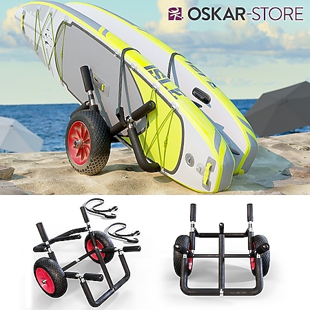 Oskar Transportwagen Doppel für 2x SUP Stand Up Paddle Surfboard Surfwagen Alu - Bild 1