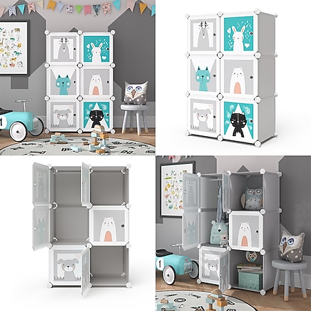 3 Würfel für Mädchen Kinder Schrank Home Deco Kids Aufbewahrungsbox modular 2 