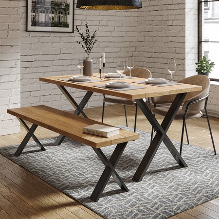 Vicco Loft Tischkufen X-Form 72cm Tischbeine DIY Tischgestell Esstisch  Möbelfüße online kaufen bei Netto