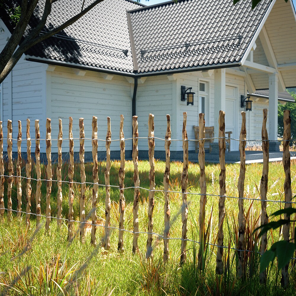 Staketenzaun Holzzaun Gartenzaun Haselnuss Lattenabstand 7 8 Cm 500cm 100cm Hoch Online Kaufen Bei Netto