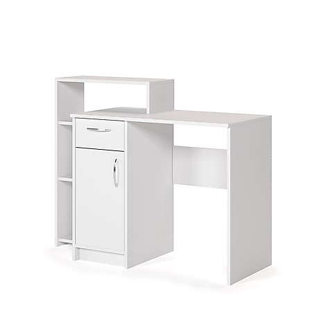 Schreibtisch mit Regal Alvar Weiß Raumteiler Computertisch Arbeitstisch Vicco 