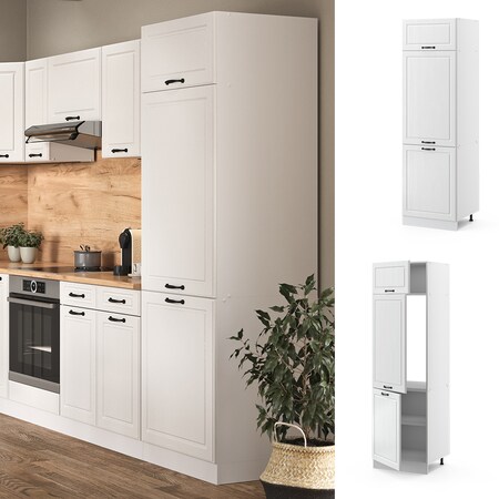 Vicco Kühlumbauschrank 60 cm Weiß kaufen online R-Line Küchenzeile Netto bei Küchenschrank Unterschrank