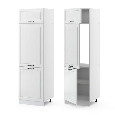Vicco Kühlumbauschrank 60 Weiß Unterschrank kaufen Küchenschrank Netto R-Line bei Küchenzeile online cm