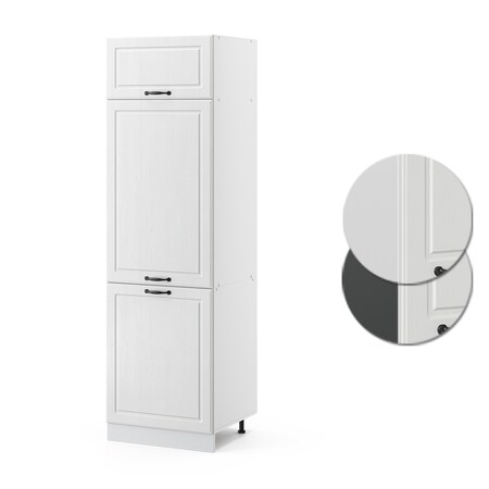 Vicco Kühlumbauschrank Küchenschrank Unterschrank online Weiß R-Line cm kaufen bei Netto Küchenzeile 60