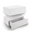 Juskys Wandregal Nachttisch hängend 2er Set Holz 46x30x15 cm - 1 Schublade Nachtkommode Weiß