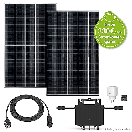 Juskys Balkonkraftwerk 600W Solaranlage Komplettset Photovoltaik Anlage steckerfertig - Verkauf nur an Endverbraucher - Bild 1