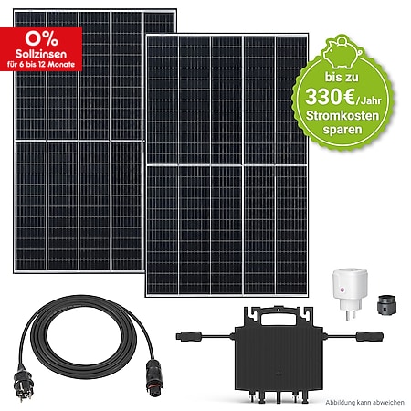 Juskys Balkonkraftwerk 600W Solaranlage Komplettset Photovoltaik Anlage steckerfertig - Verkauf nur an Endverbraucher - Bild 1