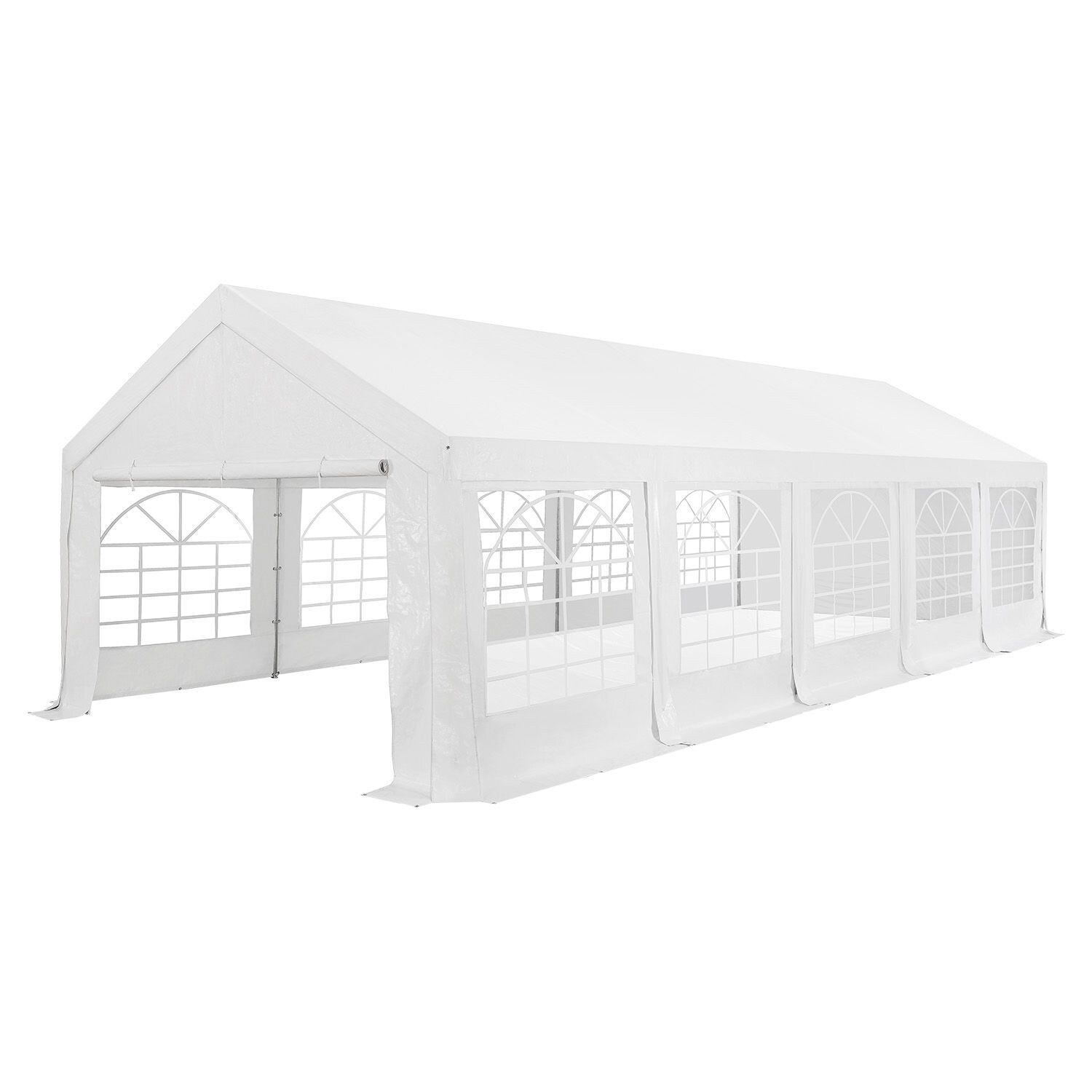 Juskys Partyzelt Gala 4 x 10 m – UV-Schutz Plane, Seitenwände – Pavillon Party Zelt Festzelt Weiß | 04260565528531