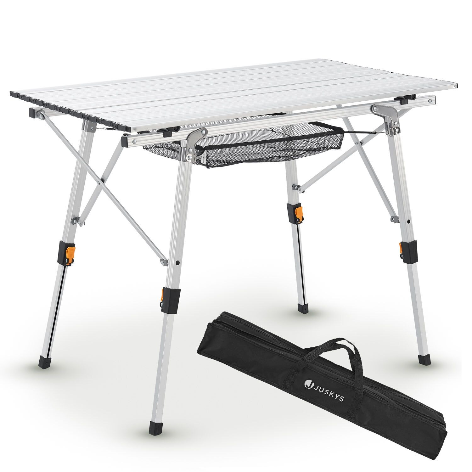 Juskys Campingtisch Picco – Aluminium Tisch klappbar, leicht – Camping, Garten – Klapptisch Silber | 04260565528746