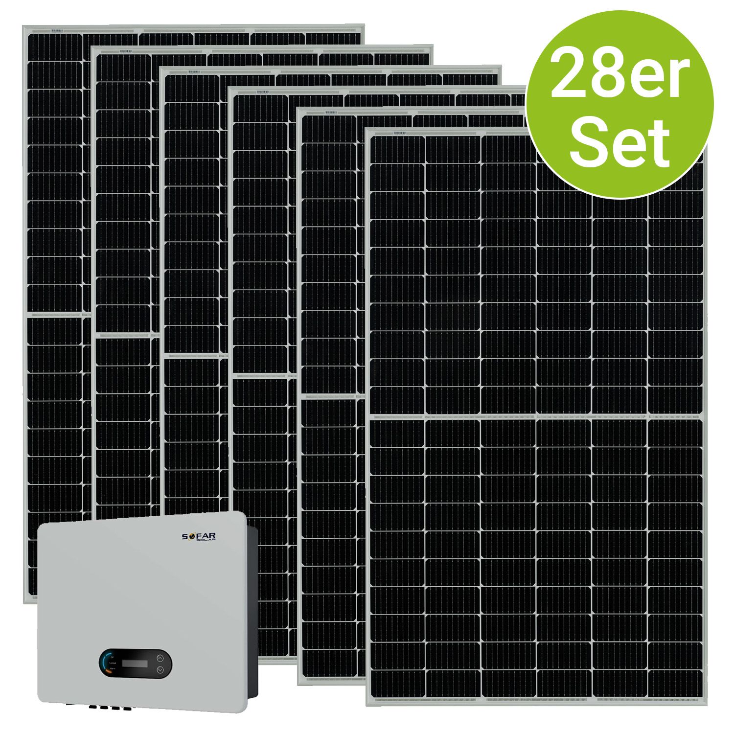 Juskys Solaranlage Set 10500 Watt Photovoltaik Anlage 28 Module, Wechselrichter - WLAN, Bluetooth - Bild 1