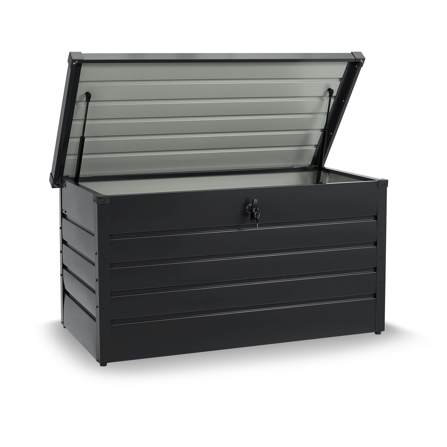Juskys Metall Aufbewahrungsbox Limani 380 Liter – Box wasserdicht, abschließbar – Anthrazit