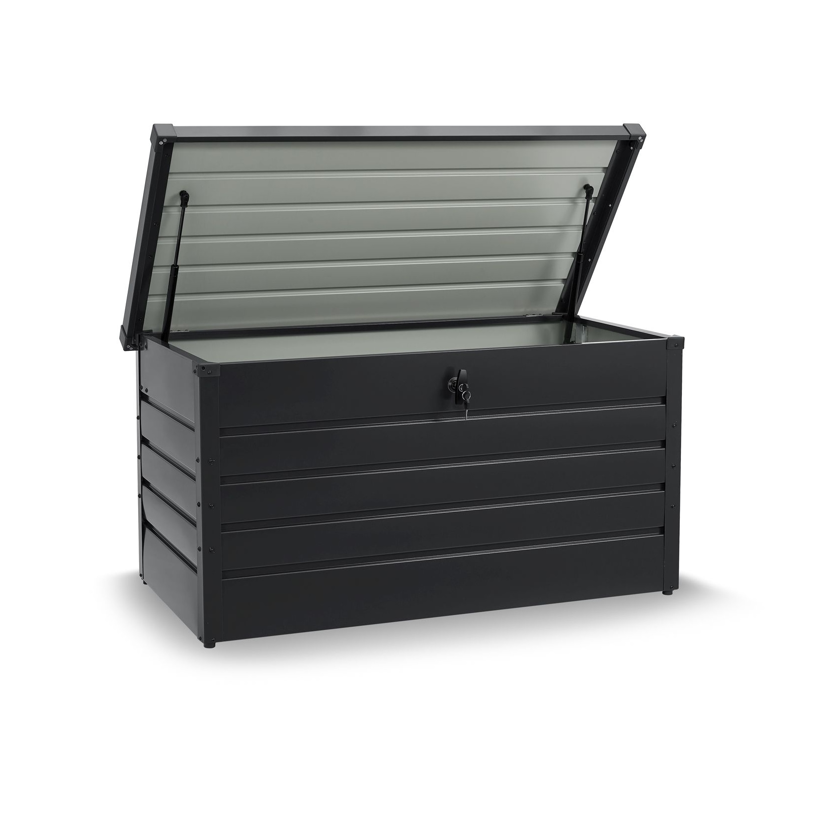 Juskys Metall Aufbewahrungsbox Limani 380 Liter – Box wasserdicht, abschließbar – Anthrazit