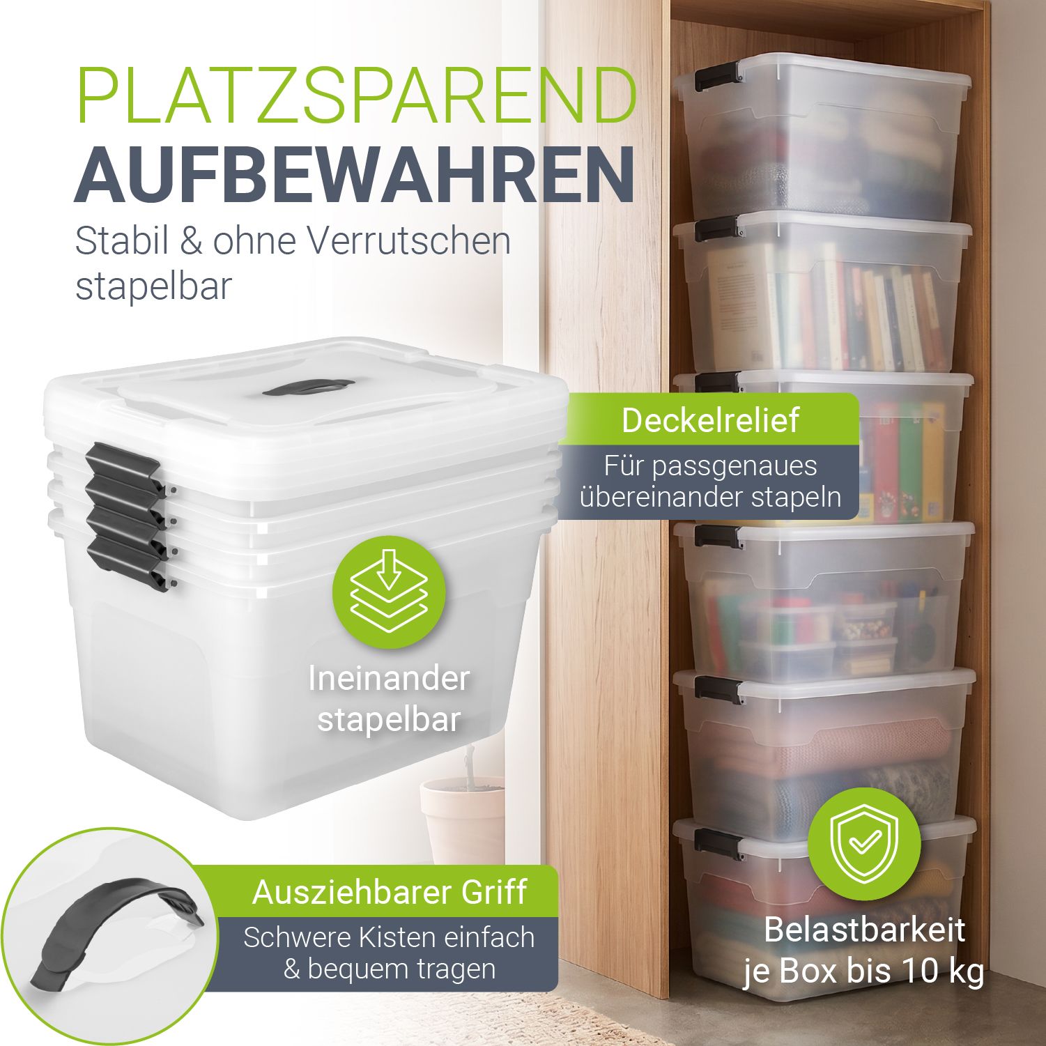 plastik aufbewahrungsbox mit deckel BASIC BOX 52L m/Deckel transparent Jysk aufbewahrungsbox