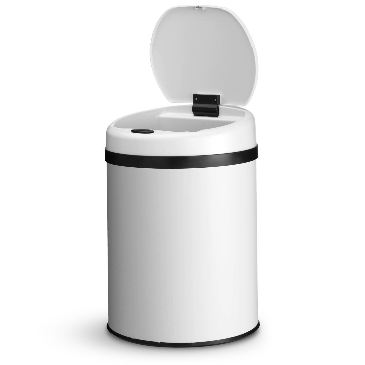 Juskys Automatik Mülleimer mit Sensor 30L – Abfalleimer mit elektrischem Deckel für Küche – Weiß | 04260565529675