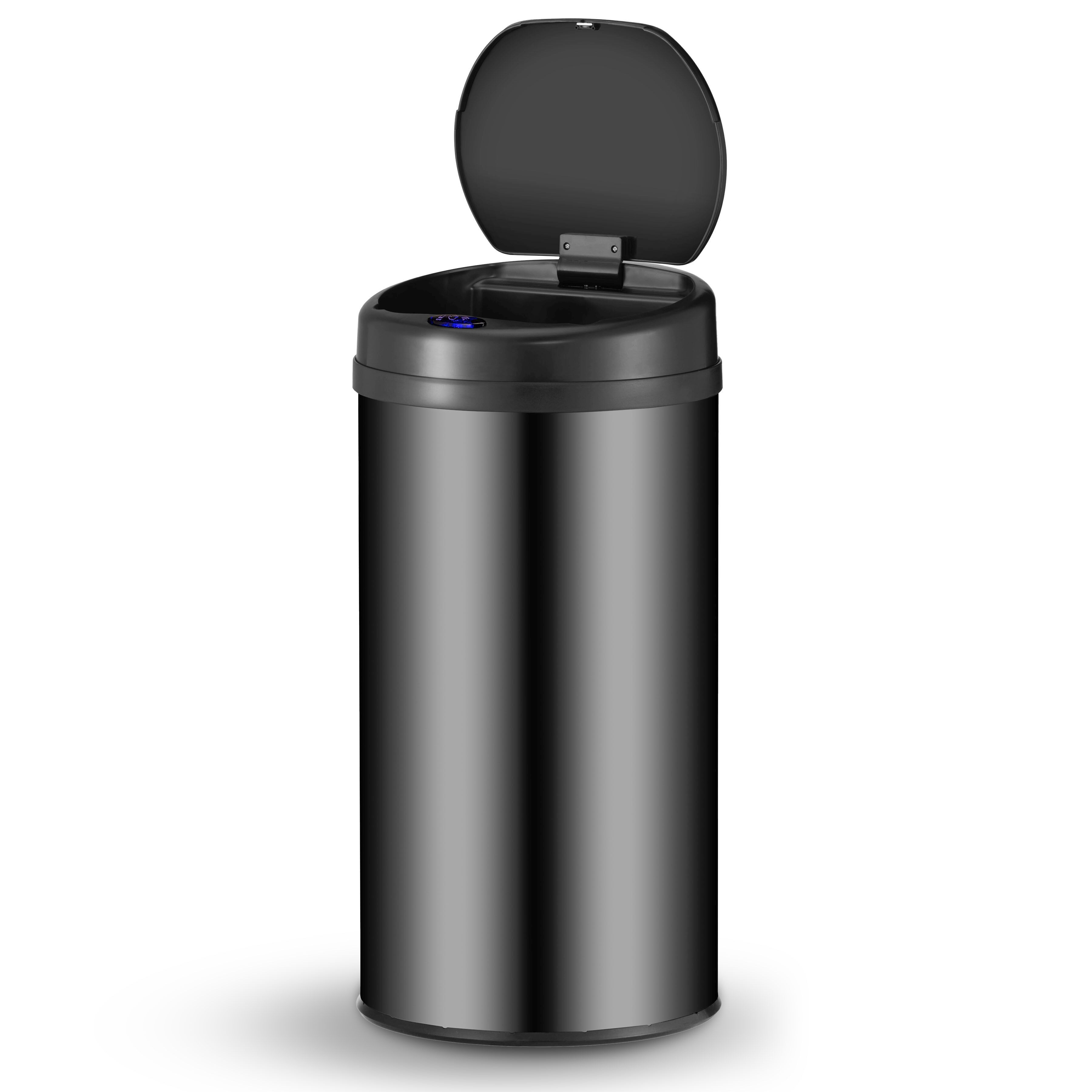 Juskys Automatik M&uuml;lleimer mit Sensor 40L - Abfalleimer mit elektrischem Deckel f&uuml;r K&uuml;che - Schwarz - Bild 1