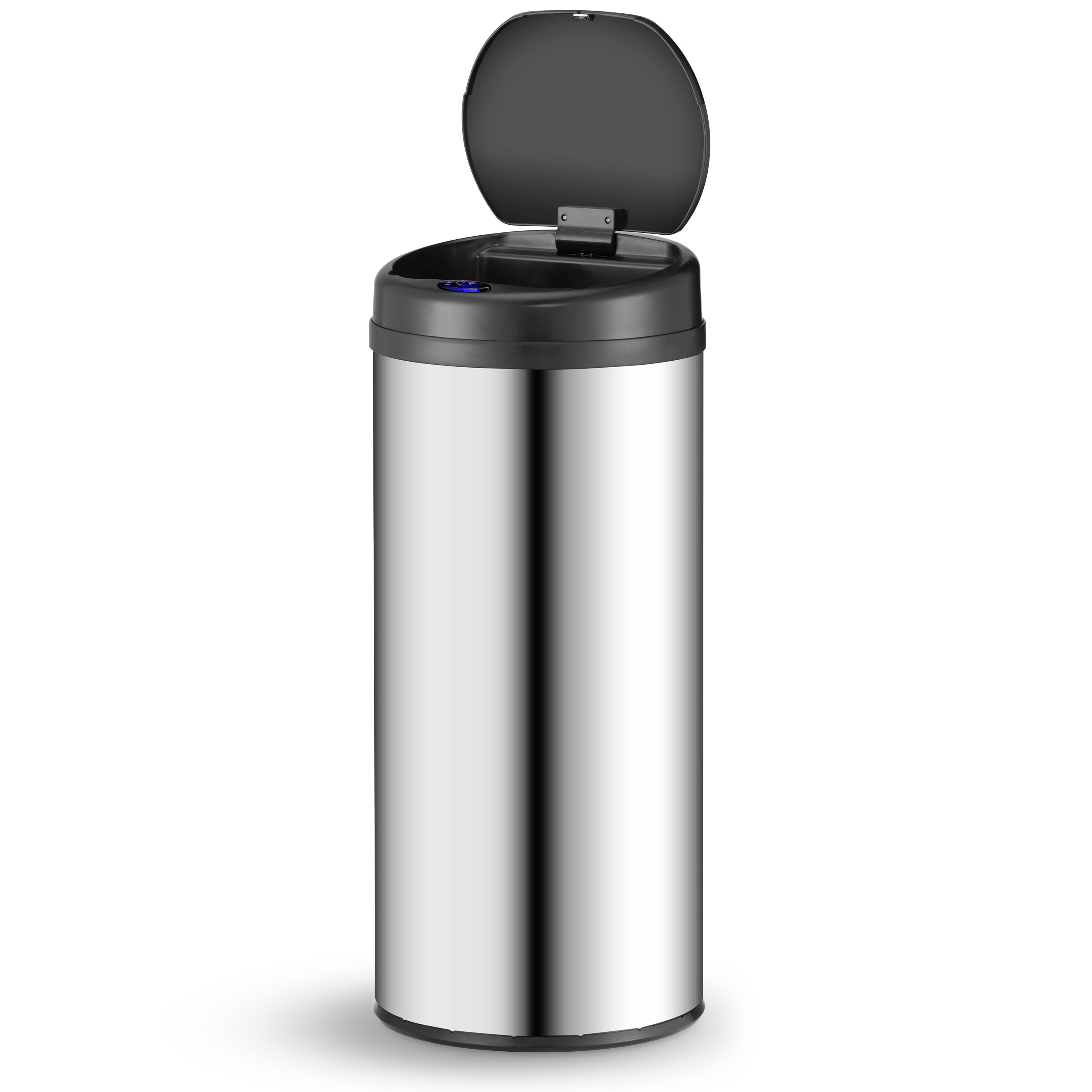 Juskys Automatik M&uuml;lleimer mit Sensor 50L - Abfalleimer mit elektrischem Deckel f&uuml;r K&uuml;che - Silber - Bild 1