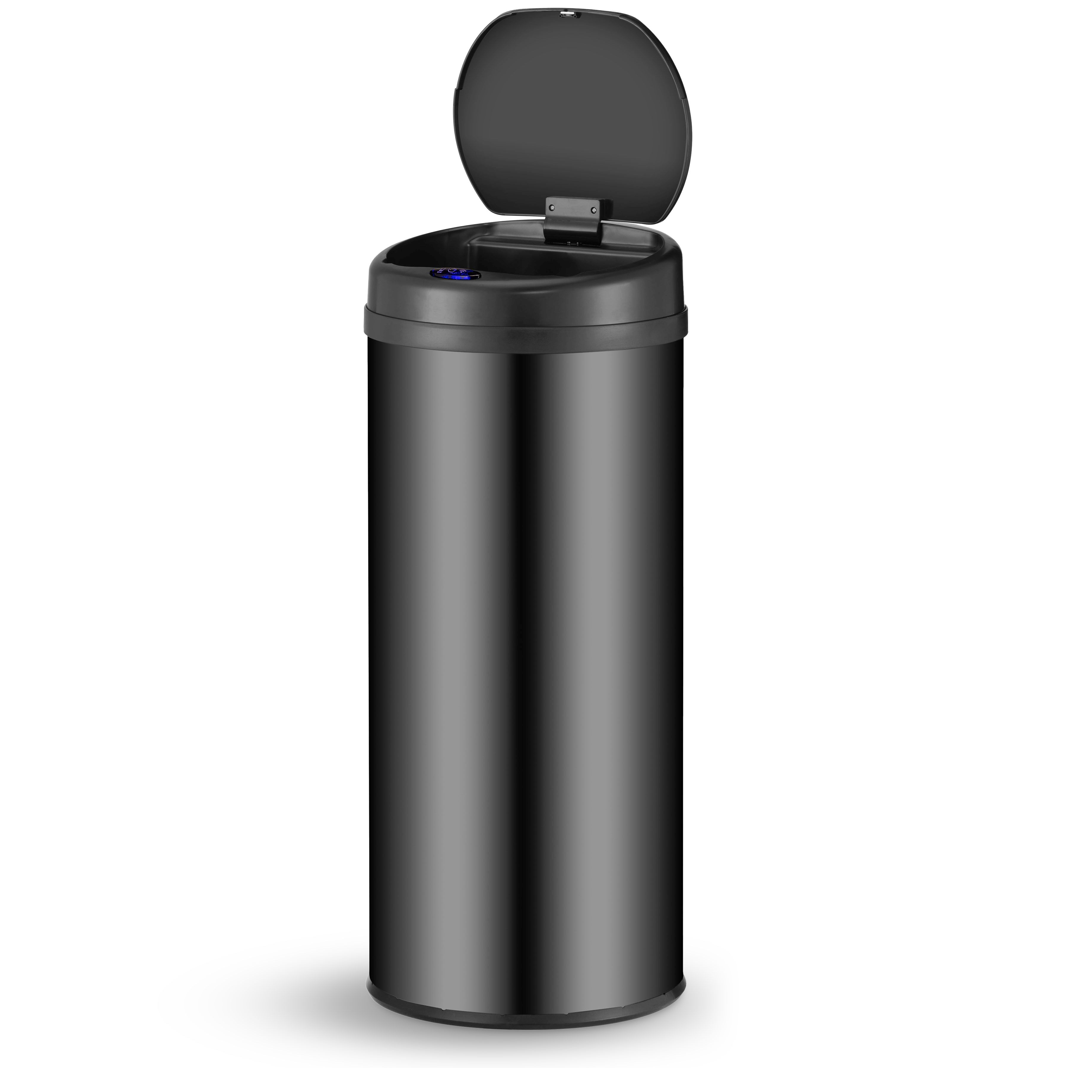 Juskys Automatik M&uuml;lleimer mit Sensor 50L - Abfalleimer mit elektrischem Deckel f&uuml;r K&uuml;che - Schwarz - Bild 1