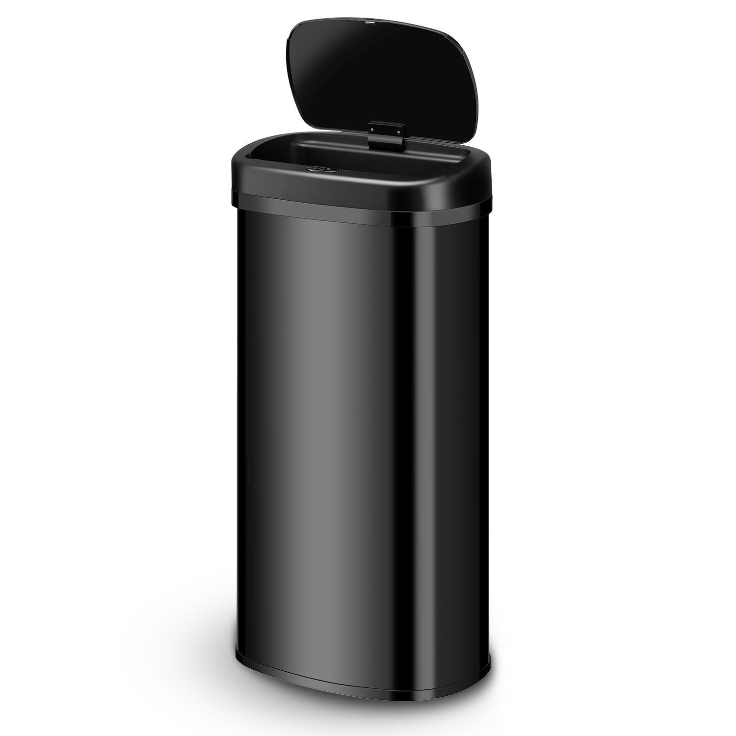 Juskys Automatik Mülleimer mit Sensor 70L – Abfalleimer mit elektrischem Deckel rechteckig – Schwarz | 04260565529842