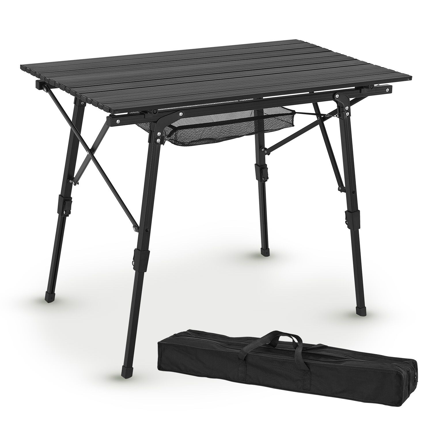 Juskys Campingtisch Picco – Aluminium Tisch klappbar, leicht – Camping, Garten – Klapptisch Schwarz | 04262437181752