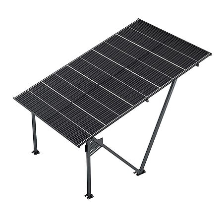Vorverkauf: Juskys Solar Carport Gestell SunLuxe 4100 Watt - Solargestell mit 10 Solarpanelen je 410 W - Bild 1