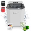 Juskys Eiswürfelmaschine IceOracle - Eiswürfel in wenigen Minuten - 12 kg/Tag - 2 Größen - Weiß