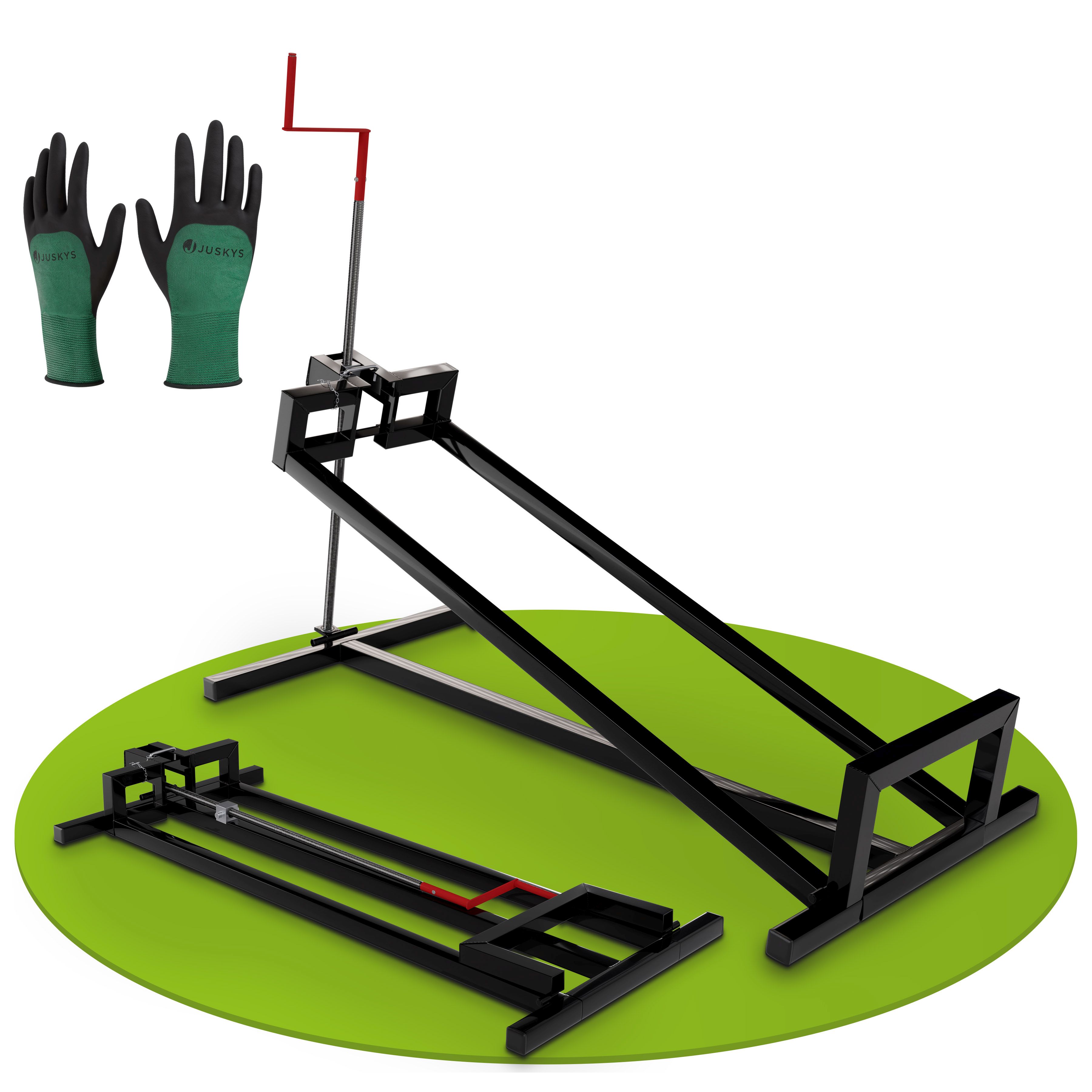 Juskys Rasentraktorheber in Schwarz f&uuml;r Rasenm&auml;her und Aufsitzm&auml;her bis 400 kg und 45&deg; - Bild 1