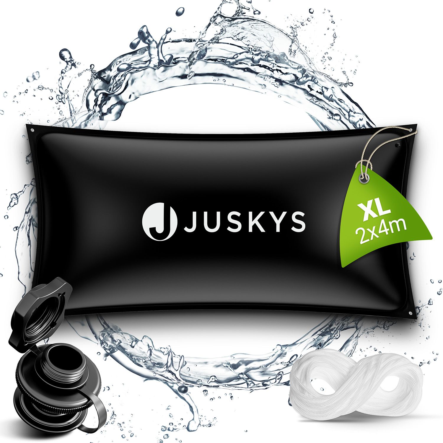 Juskys Aufblasbare Poolkissen 2x4 m - Winter Poolkissen, Abdeckplane zum Aufblasen, &Uuml;berwintern - Bild 1