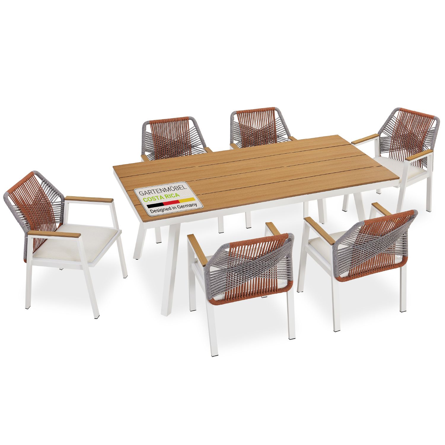 Juskys Premium Gartenm&ouml;bel-Set Costa Rica - wasserabweisend, Polywood, Olefin-Bezug, UV-best&auml;ndig - Bild 1