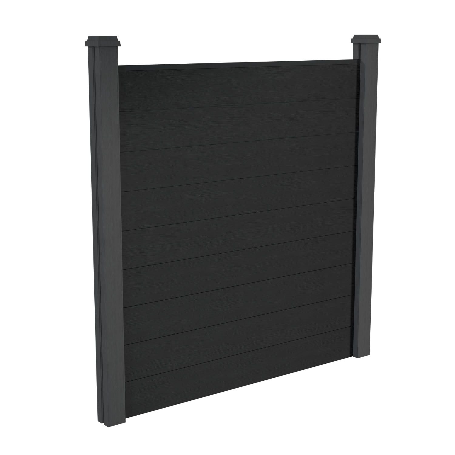 JUSKYS&reg; WPC Sichtschutzzaun 1er Set - Komplettset inkl. 2 WPC Pfosten & Zubeh&ouml;r, Gartenset WPC- & Stahlkonstruktion, Anthrazit / Grau - Bild 1