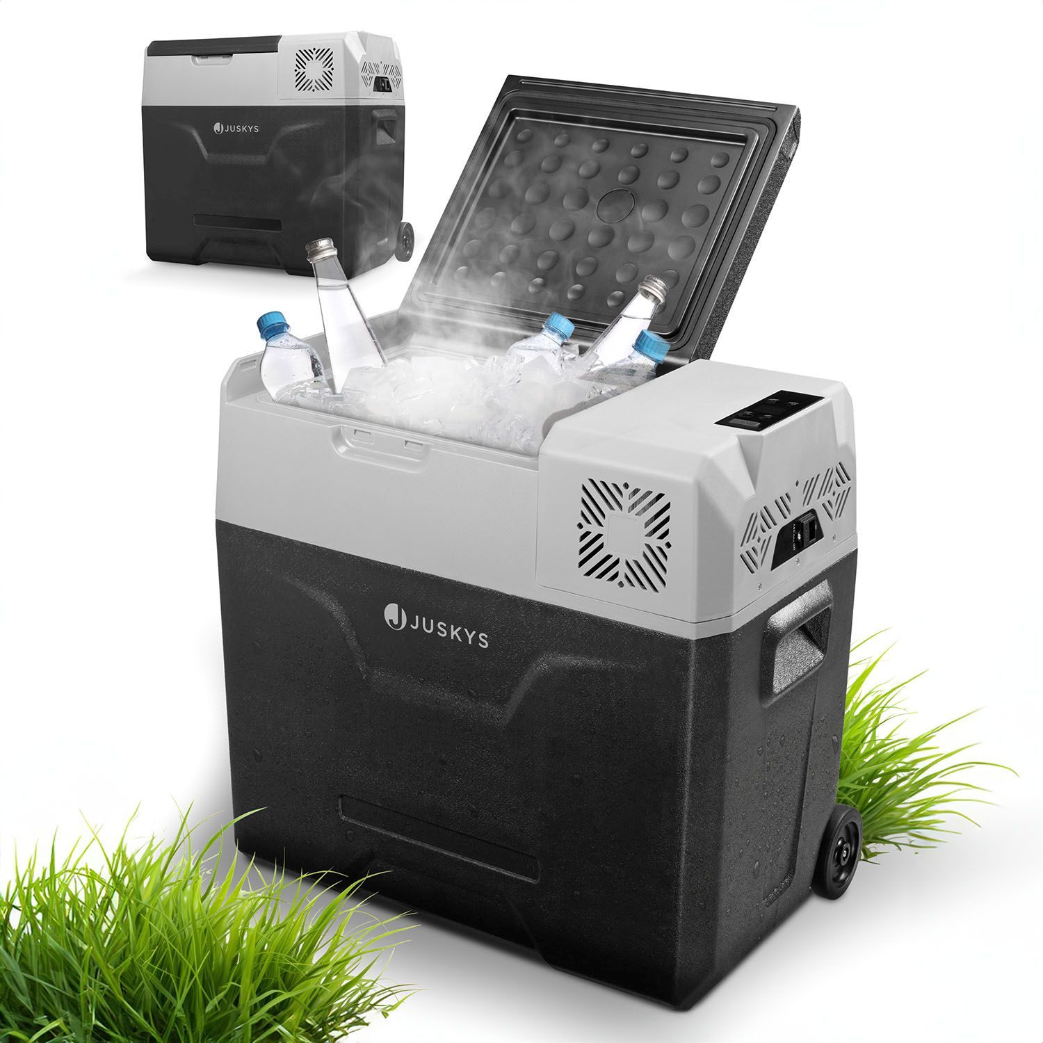 Juskys Kompressor K&uuml;hlbox Yukon Pro 50 Liter - elektrisch Gefrierbox mit USB-Anschluss, ECO-Modus - 12/24 V 230V Kompressork&uuml;hlbox - Bild 1
