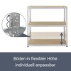 Juskys Lagerregal Basic 2er Set 180x90x40 cm – Metall Schwerlastregal, 10 Böden, 1750 kg, verzinkt - Bild 5