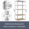 Juskys Lagerregal Basic 2er Set 180x90x40 cm – Metall Schwerlastregal, 10 Böden, 1750 kg, verzinkt - Bild 7