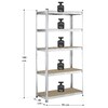 Juskys Lagerregal Basic 2er Set 180x90x40 cm – Metall Schwerlastregal, 10 Böden, 1750 kg, verzinkt - Bild 20