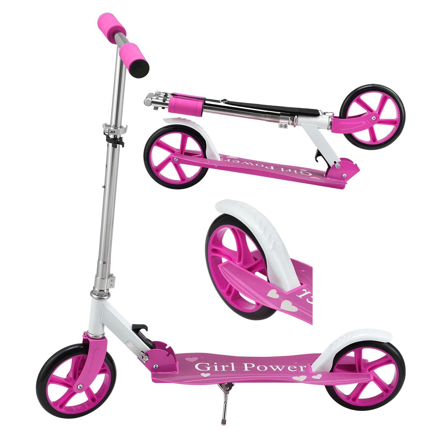 ArtSport Scooter Cityroller Big Wheel 205mm R&auml;der klappbar h&ouml;henverstellbar Kinder-Roller ab 3 Jahre - Bild 1
