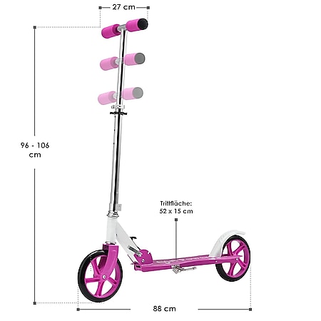 LED 3 Räder Kinder Scooter Kinderroller Cityroller Tretroller Klappbar ab 3 Jahr 