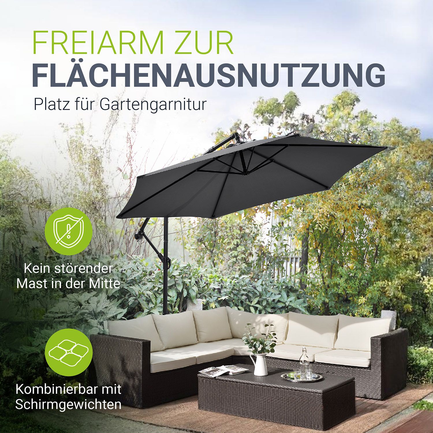 LITAITAI UV-Sonnenschirm Kompakt – 99,9% UV-Schutz, Wind- & Regenfest, Faltbar Auf 28 Cm, Mit Tasche