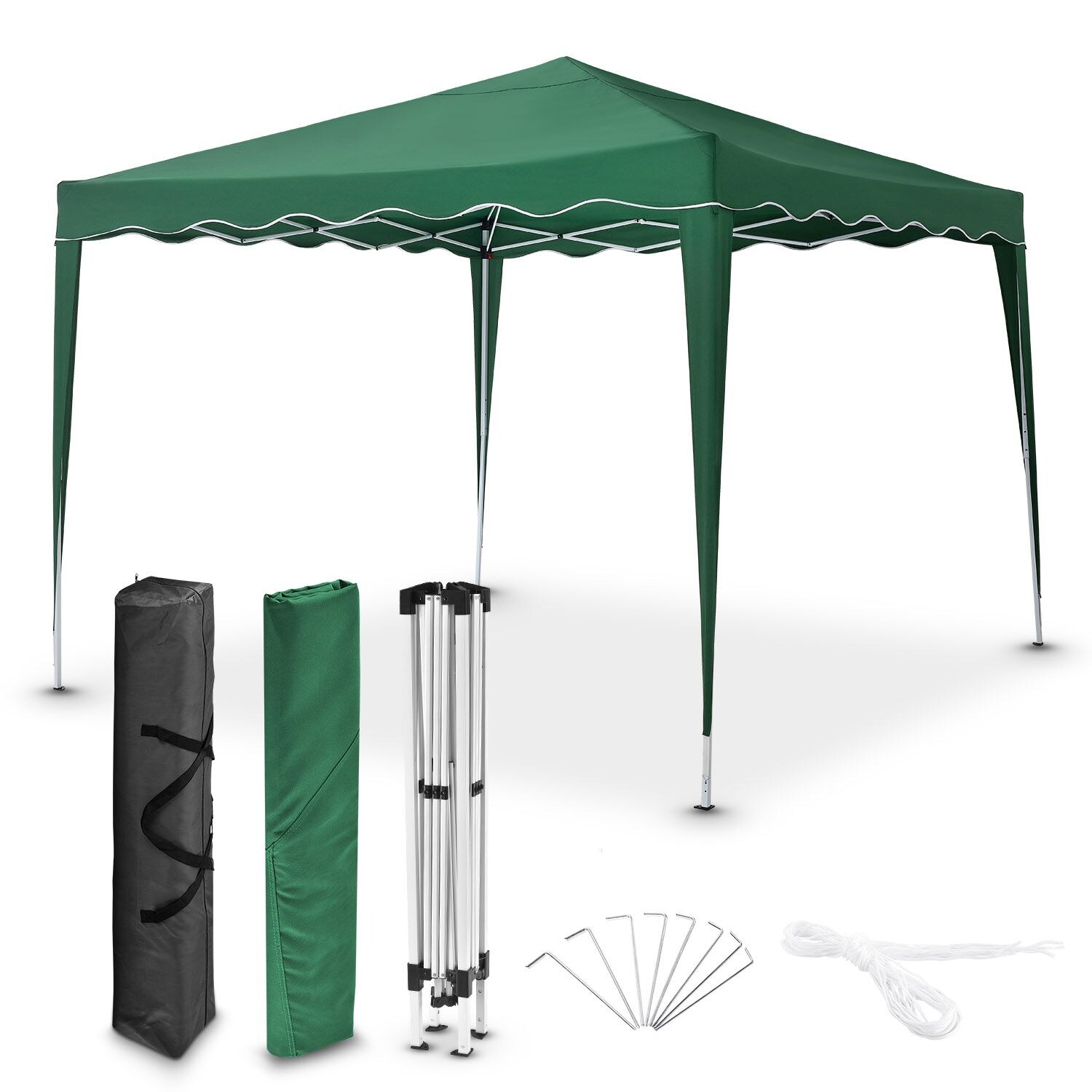 Juskys Faltpavillon Vivara 3×3 m mit Tasche – UV50+ Sonnenschutz Pavillon höhenverstellbar& faltbar | 04260565521846