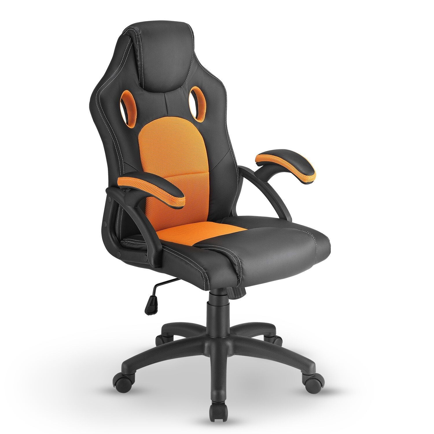 Juskys Racing Schreibtischstuhl Montreal ergonomisch Bürostuhl PC Gaming Stuhl – orange | 04260565521761
