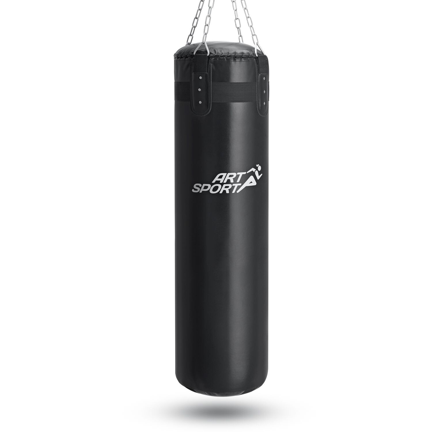 ArtSport Boxsack 30kg gefüllt, Box Set mit Stahlkette & Karabinerhaken für Erwachsene Schwarz