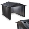 Juskys Mähroboter Garage mit Satteldach | Rasenmäher Dach Carport aus Metall | 86 × 98 × 63 cm - Bild 1